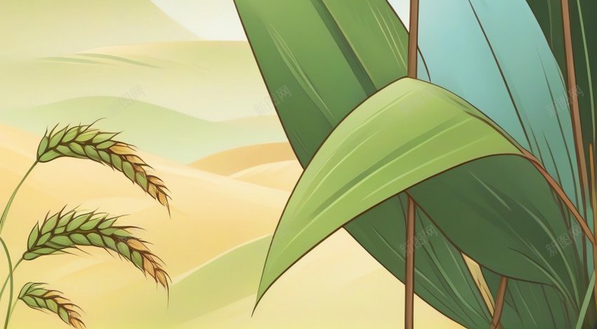 饱满的麦穗插图设计png_新图网 https://ixintu.com 麦穗 插图 插画 沉甸甸的麦子