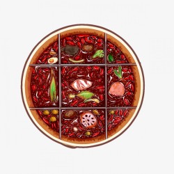 手绘美味食物火锅元素高清图片