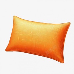 橘色的长方形枕头素材