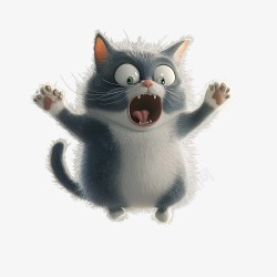 怕猫卡通猫高清图片