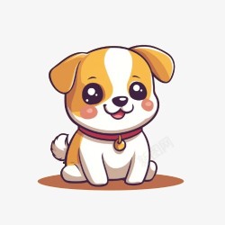 可爱的卡通狗素材