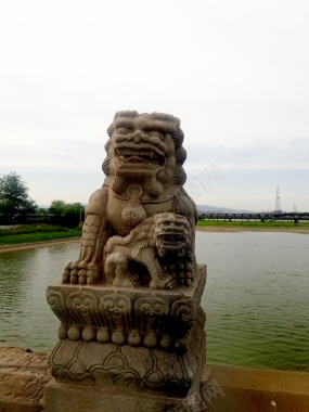 卢沟桥的石狮子摄影图片