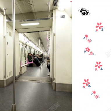 地铁车厢内的乘客摄影图片