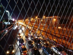 街道车流装饰画城市夜景高清图片