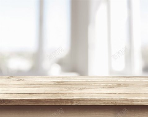 木板展台与模煳背景场景背景