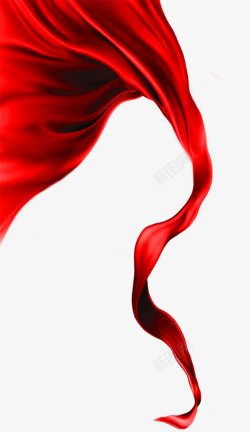 丝绸缎子红色绸缎图片元素高清图片