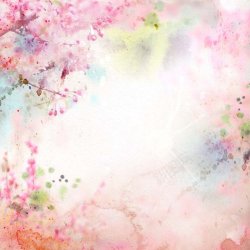 水彩桃花光斑背景图片水彩桃花光斑背景花高清图片