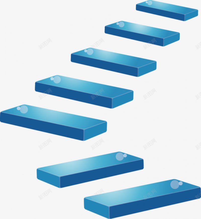 蓝色立体楼梯png免抠素材_新图网 https://ixintu.com 室外阶梯 蓝色楼梯 立体楼梯 石台阶 台阶 白色 石阶 阶梯
