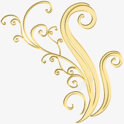 欧式金色花纹图案装饰素材