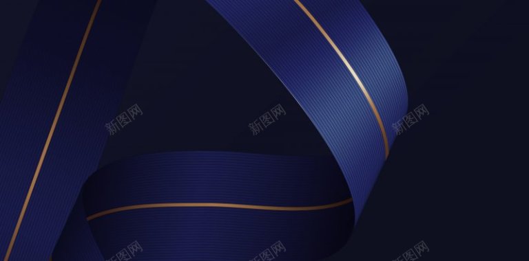 蓝色简约商务科技丝带全屏海报banner背景图19背景