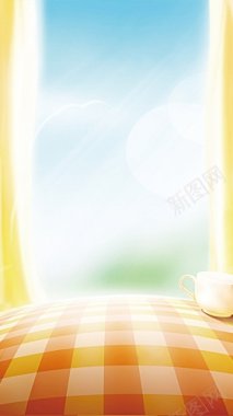 阳光早餐背景图免费H5背景背景