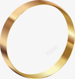 金色圆环装饰元素素材