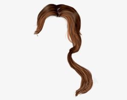 漂亮假发褐色波浪头发透明图层褐色头发黑色头发假发头套金图标高清图片