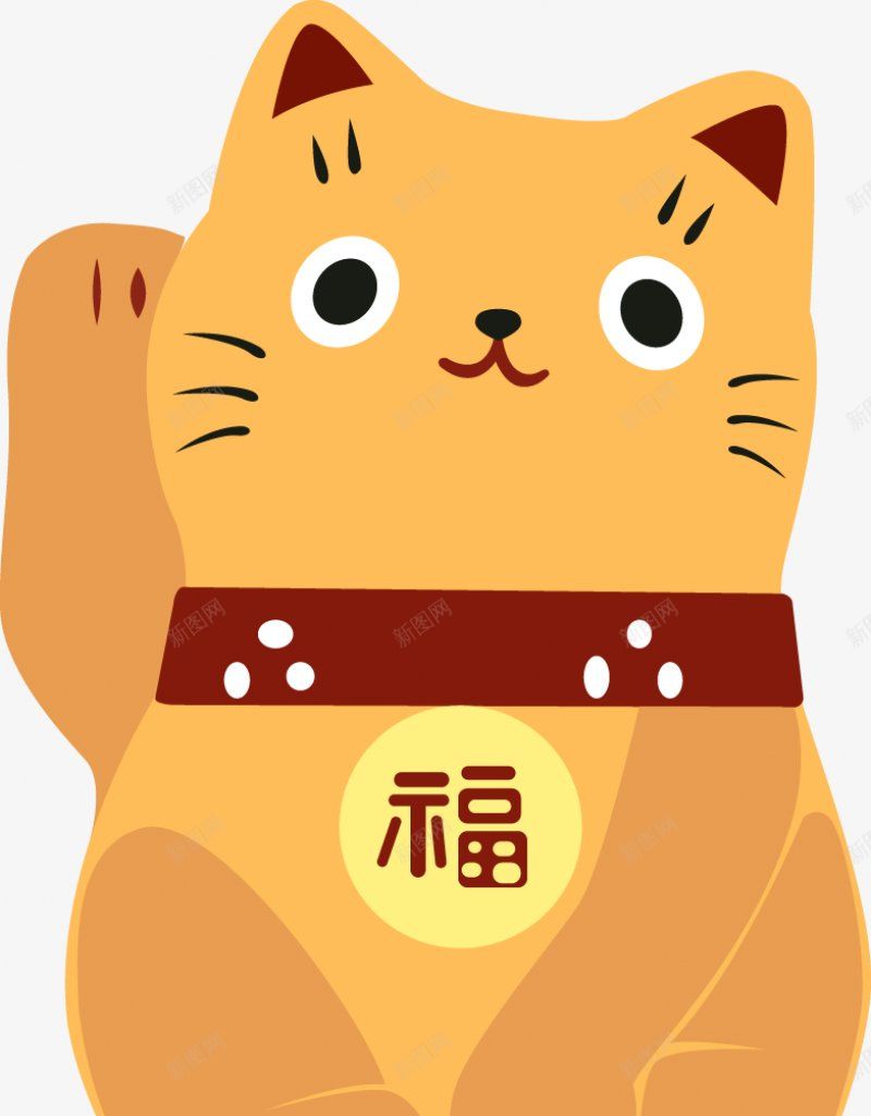 招财猫手绘插画PNS透明底png免抠素材_新图网 https://ixintu.com PNS透明底 手绘 招财猫 插画