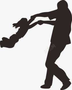 父子父亲与儿子男孩子插画卡通手绘父亲父爱爸爸感恩插素材