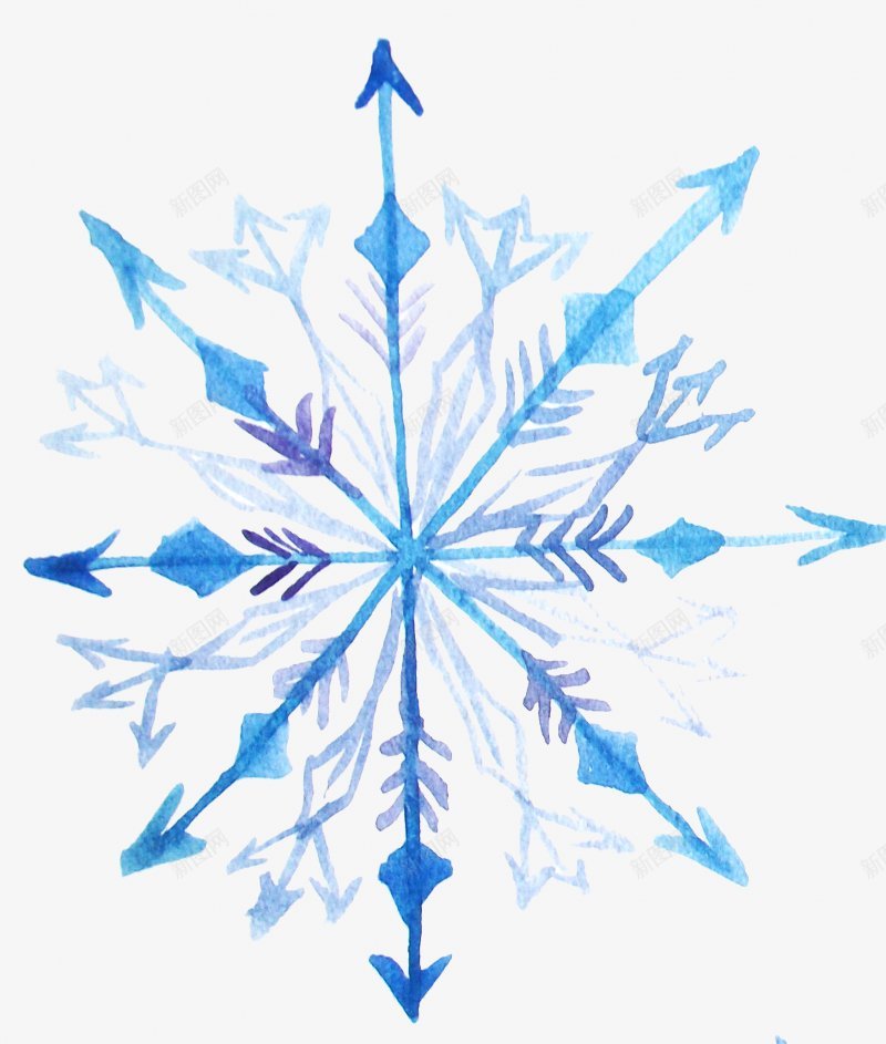 右上角放大大图handpaintedelemepng免抠素材_新图网 https://ixintu.com Snowflakes Watercolor elements painted 免扣设计精选集锦