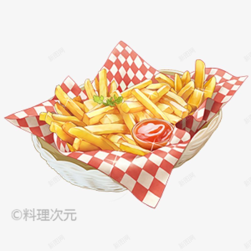 薯条食物图yxcaiji图标png_新图网 https://ixintu.com yxcaiji 薯条食物图