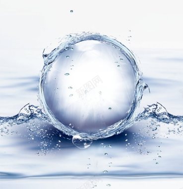 高清水花拼合的球形水镜背景图漂浮水元素水水花水浪水背景