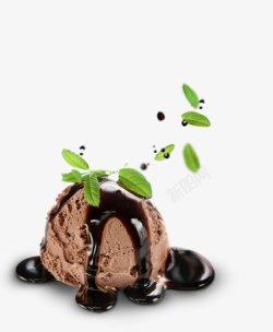 豆球食物巧克力冰激凌球装饰图案高清图片