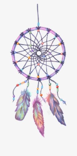 多色的羽毛手绘清新羽毛铃铛夏季装饰透明背景高清图片