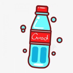 一瓶感冒药矢量插画手绘一瓶汽水插画高清图片