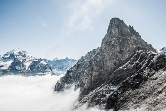 雪山山山峰山脉大山冬天冬季冬自然风景背景CC0背景