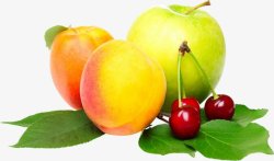 新鲜水果桃子苹果樱桃水果素材