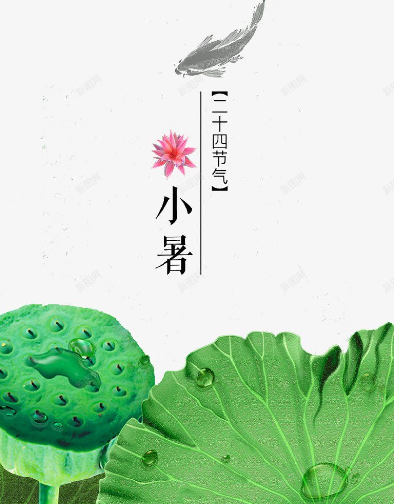 小暑节气手绘插画PNS透明底png免抠素材_新图网 https://ixintu.com PNS透明底 小暑节气 手绘插画