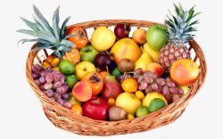 水果篇透明篇鲜美水果果篮水果高清图片