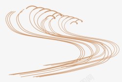抽象的金色弧线曲线波纹装饰插图素材