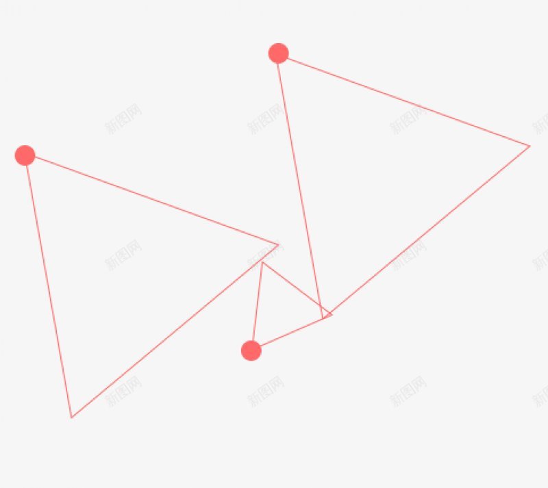 红色线条三角形素锦装饰png免抠素材_新图网 https://ixintu.com 线条 红色 几何图 三角形 矢量 素材装饰