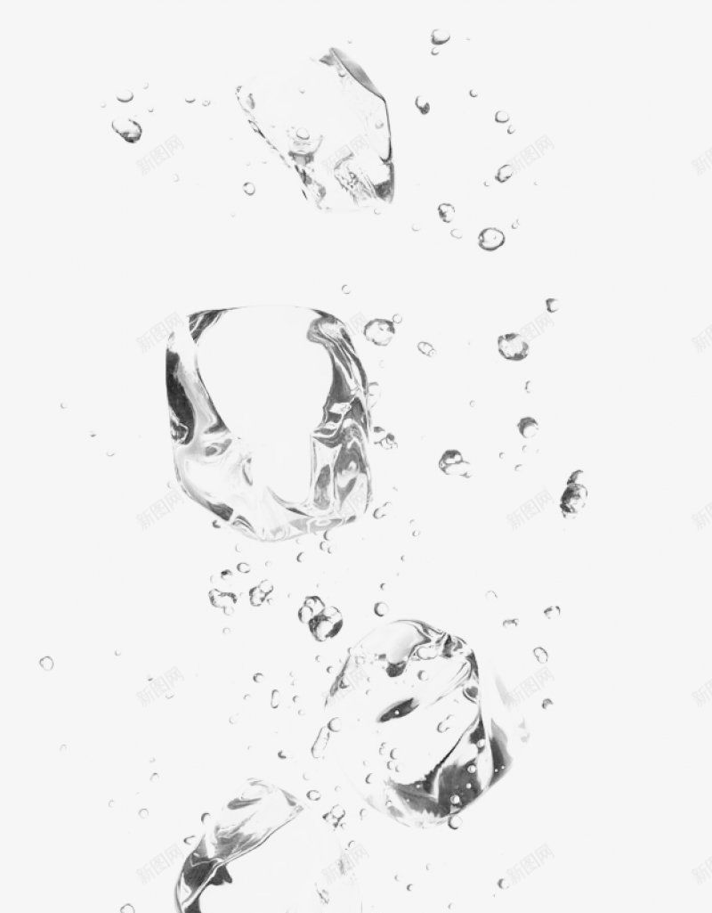 水花喷溅与冰块水水液体类png免抠素材_新图网 https://ixintu.com 水水液体类 水花喷溅与冰块