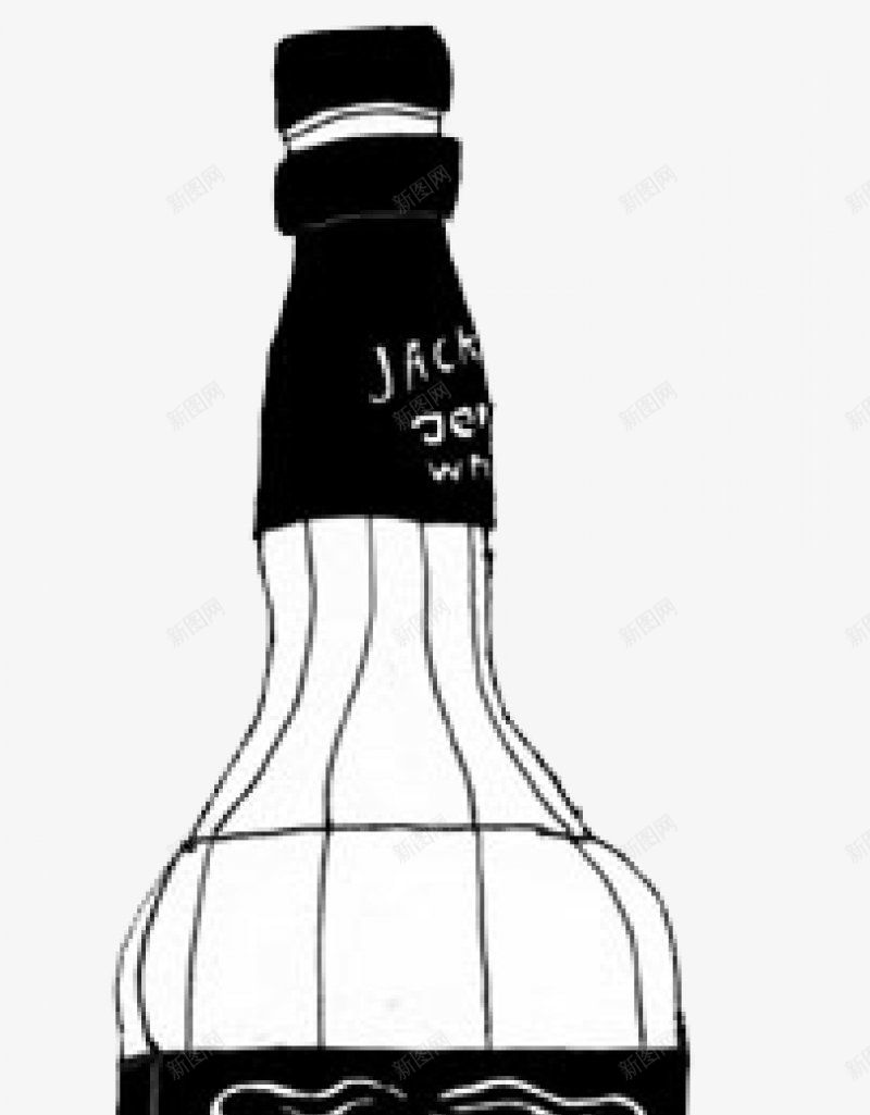 手绘酒瓶透明PNS透明底png免抠素材_新图网 https://ixintu.com PNS透明底 手绘酒瓶 透明