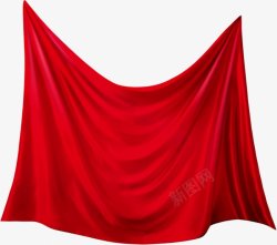 红绸幕布素材