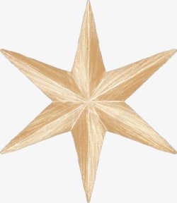 手绘水彩土黄色星星装饰点缀素材