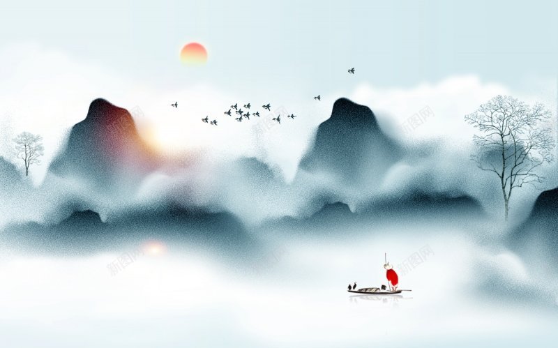 新中式山水古典中国风装饰画插画图艺术山脉背景图PSjpg设计背景_新图网 https://ixintu.com B 中国风 古风 梅花 横幅 水墨画中式 淘宝网 背景 背景中国风 荷花