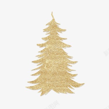 金色圣诞树WJ丶ChristmasMaterial图标图标