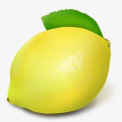 一个新鲜的柠檬插图素材