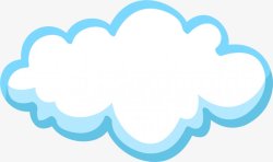 可爱卡通手绘白云云朵透明模板1231M素材