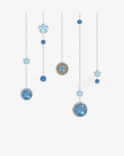 矢量蓝色的珠宝钻石装饰图素材