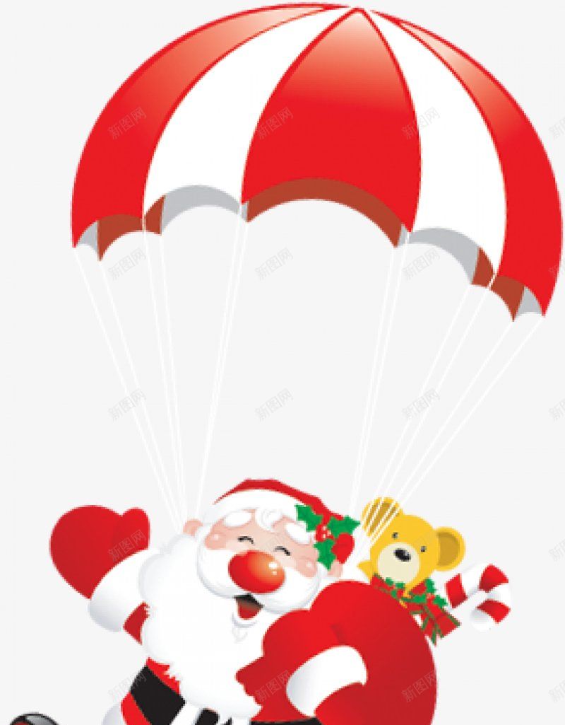 跳伞的圣诞老人装饰图png免抠素材_新图网 https://ixintu.com 圣诞老人 圣诞节 圣诞节快乐  3D立体 卡通 飞机 跳伞 卡通老人 开心 微笑 表情 人物 圣诞 绘画