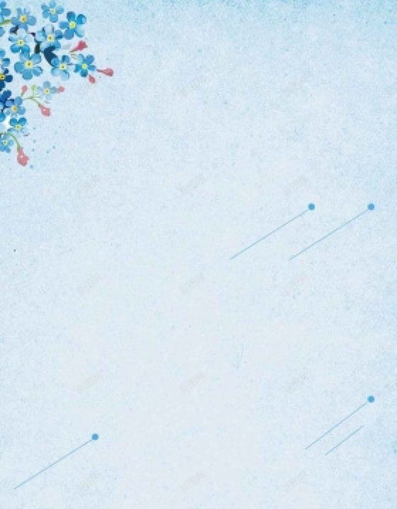促销花卉蓝色手绘H5免费H5jpg设计背景_新图网 https://ixintu.com 促销花卉蓝色手绘H5 免费H5