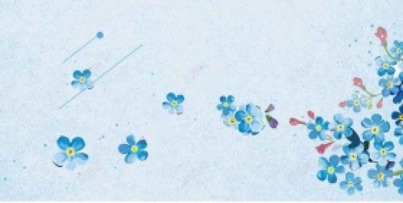促销花卉蓝色手绘H5免费H5jpg设计背景_新图网 https://ixintu.com 促销花卉蓝色手绘H5 免费H5