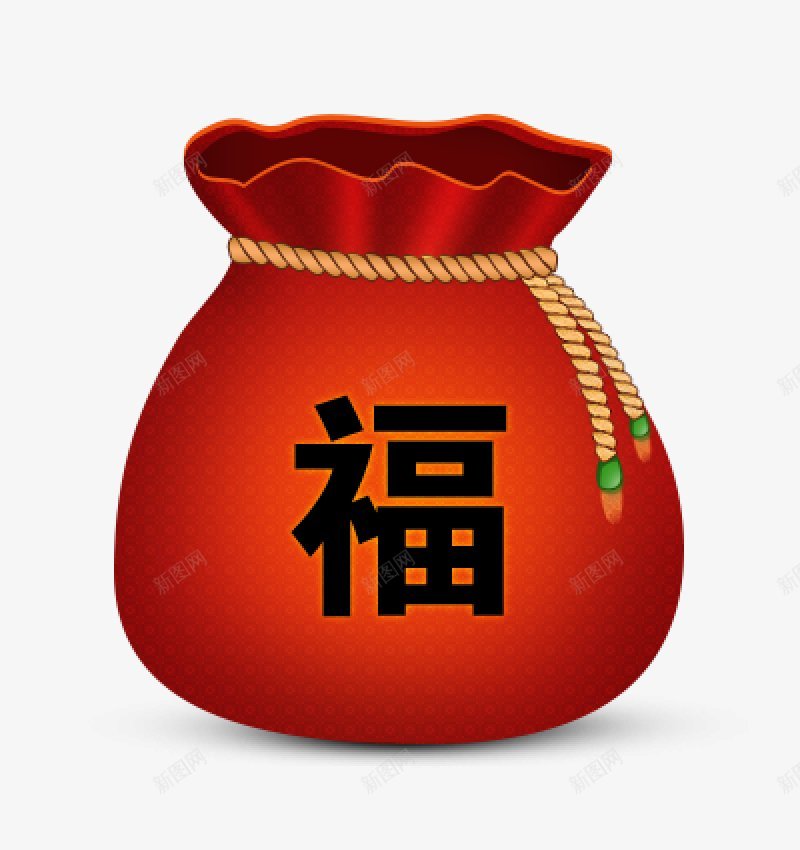 年货新年福袋中国活动节日png免抠素材_新图网 https://ixintu.com 中国活动节日 年货 新年 福袋