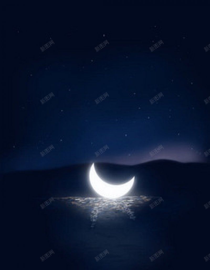 夜空河水上的月亮海报jpg设计背景_新图网 https://ixintu.com 夜空河水上的月亮海报