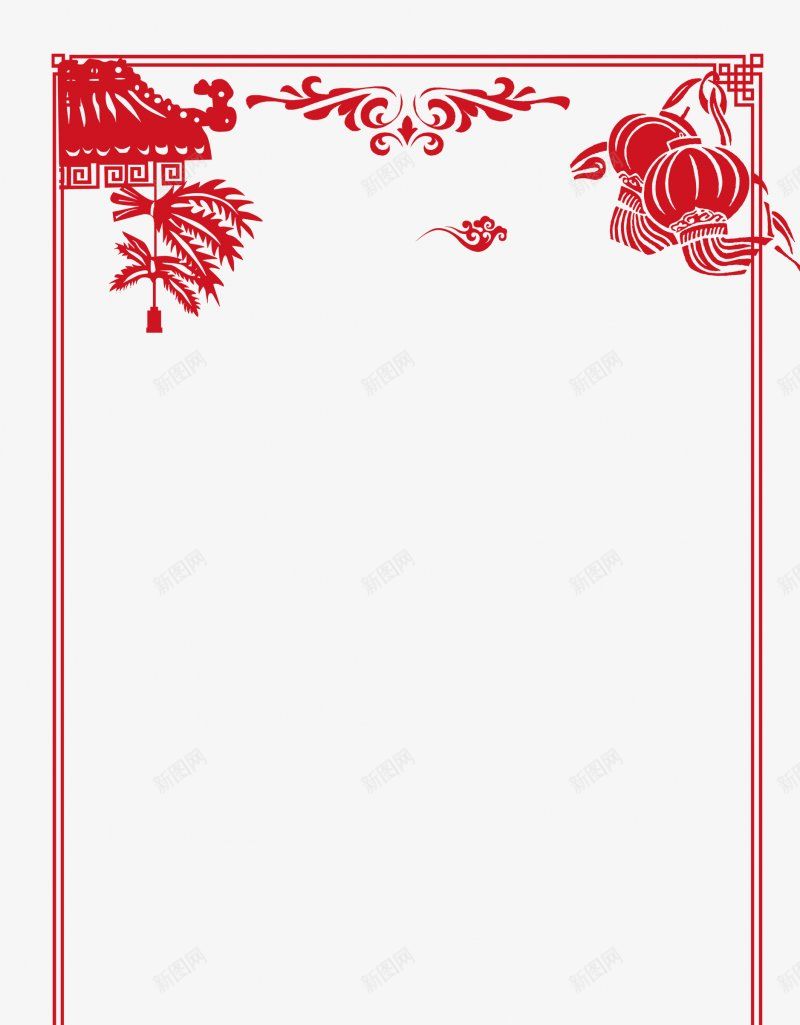 中国风中式边框卡通字幕平面对话框字幕条卡通手绘png免抠素材_新图网 https://ixintu.com 中国风中式边框