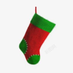 绒袜手绘红绿色圣诞袜圣诞装饰图高清图片