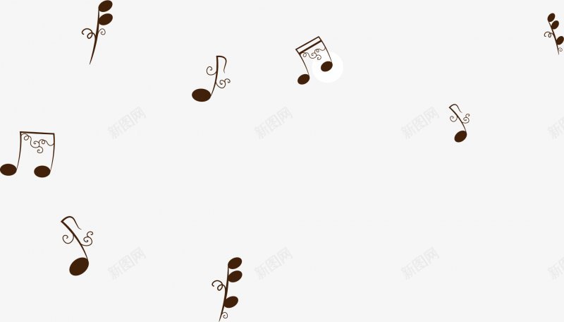 漂浮的黑色音符png免抠素材_新图网 https://ixintu.com 乐符 乐谱 符号 音乐 音符