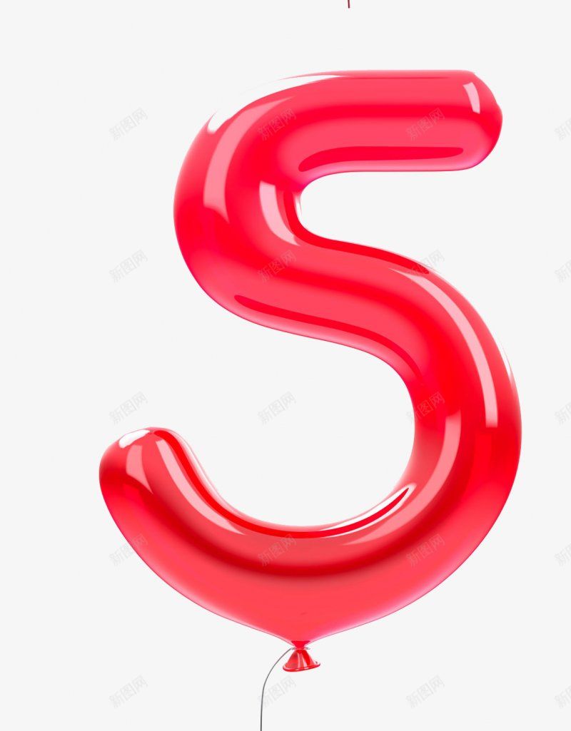 3d设计创意红色数字5气球png免抠素材_新图网 https://ixintu.com 3d设计 红色 气球 充气数字5 创意字体 广告字 数字 字体 艺术字 渲染数字 创意设计