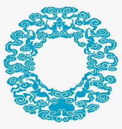 中国中国剪纸花纹边框素材
